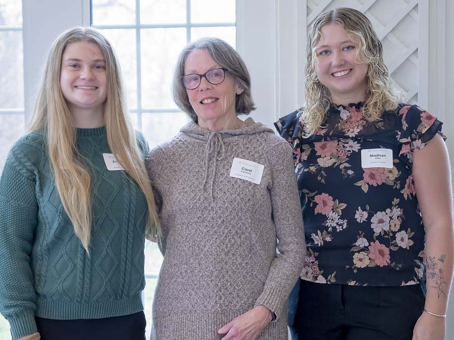 Carol Sabatino and scholarship winners