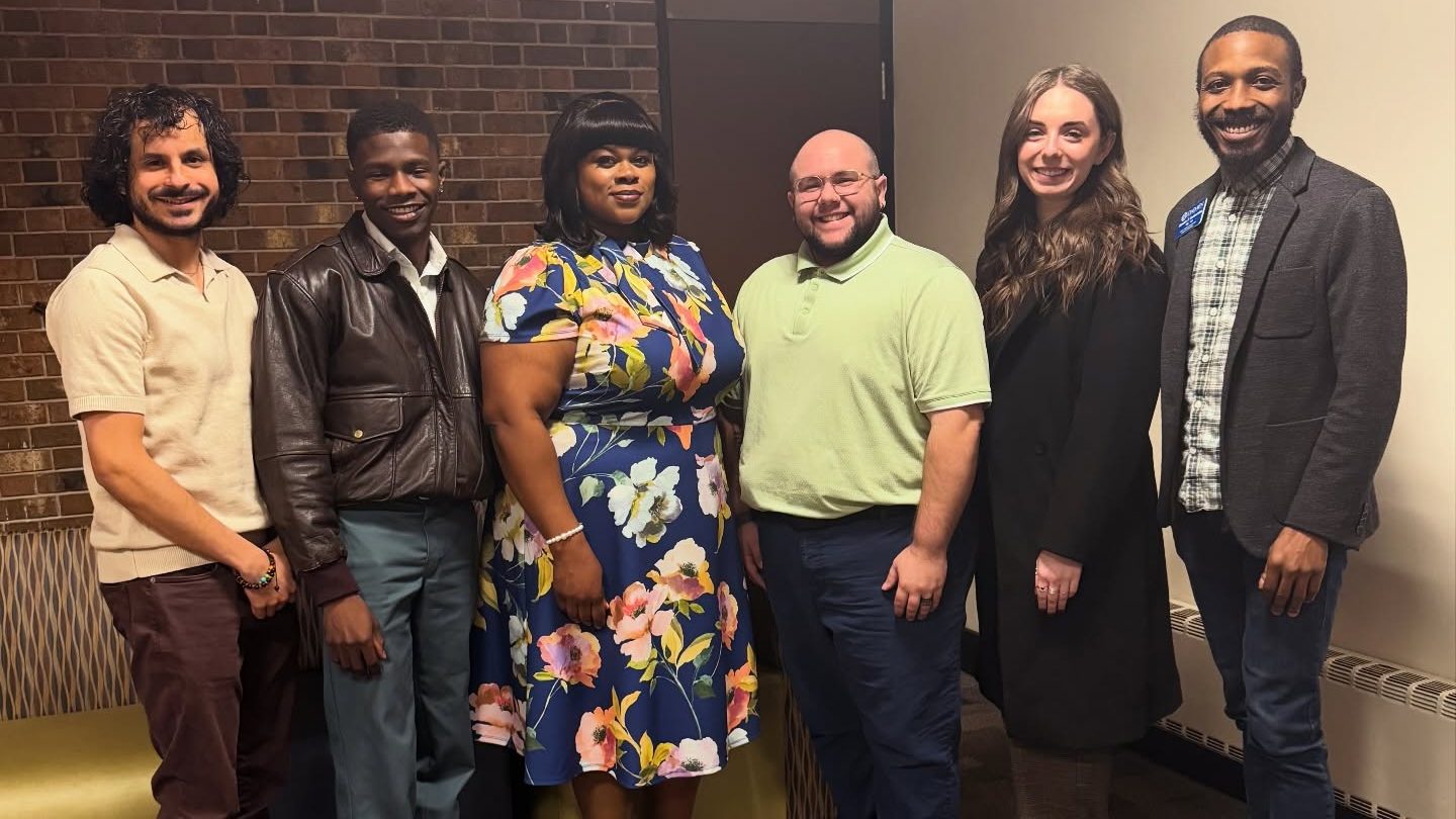 Alumni speakers in Daemen’s Alumni Lounge.

