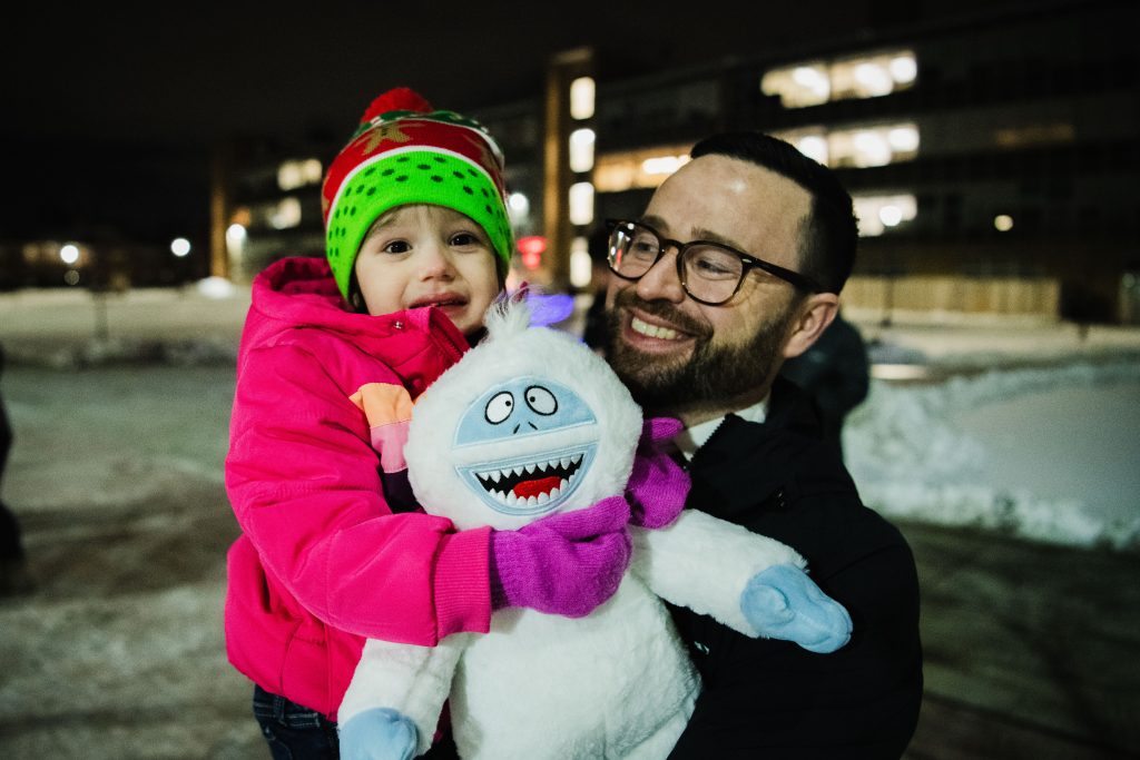 Luke Haumesser and his daughter